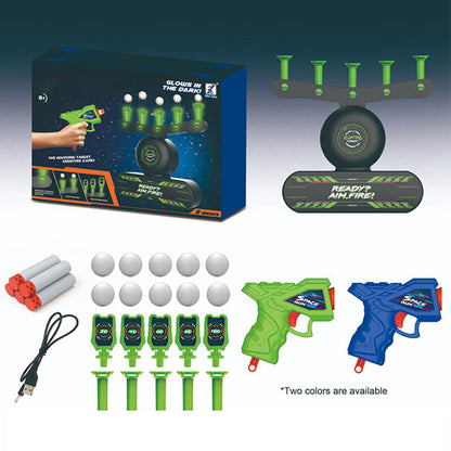 🔫 50% DE RÉDUCTION! 🎯 Pistolet phosphorescent – Fléchettes mousse & cibles lumineuses ✨