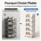 🛒 60% DE RÉDUCTION! 🛠️ Organisateur pliable à roues – Plusieurs niveaux & pratique ✨