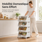 🛒 60% DE RÉDUCTION! 🛠️ Organisateur pliable à roues – Plusieurs niveaux & pratique ✨
