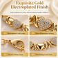 💎 50% DE RÉDUCTION! 👑 Parure 4 pièces cœur – Plaqué or, strass & élégante ✨