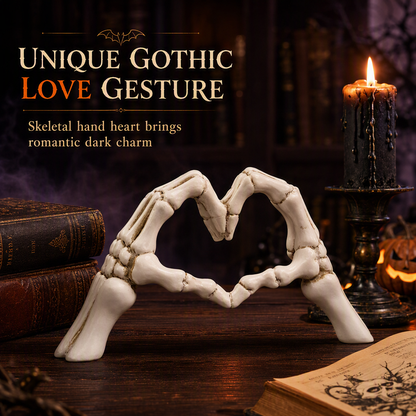 💀 50% DE RÉDUCTION! 🎃 Figurine squelette – Geste cœur & déco bureau ✨