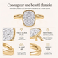 💍 50% DE RÉDUCTION! ❄️ Bague élégante – Sertissage coussin & taille glace ✨