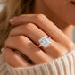 💍 50% DE RÉDUCTION! ❄️ Bague élégante – Sertissage coussin & taille glace ✨