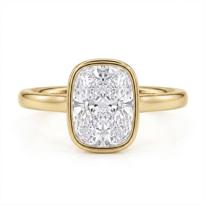 💍 50% DE RÉDUCTION! ❄️ Bague élégante – Sertissage coussin & taille glace ✨