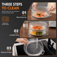 🍽️ 50% DE RÉDUCTION! 🫙 Cloche micro-ondes empilable – Anti-éclaboussures & conservation ✨