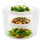 🍽️ 50% DE RÉDUCTION! 🫙 Cloche micro-ondes empilable – Anti-éclaboussures & conservation ✨