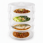🍽️ 50% DE RÉDUCTION! 🫙 Cloche micro-ondes empilable – Anti-éclaboussures & conservation ✨