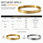 💛 50% DE RÉDUCTION! ✨ Bangle acier titane 18K – Finition miroir, gravure & hypoallergénique ✨