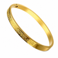💛 50% DE RÉDUCTION! ✨ Bangle acier titane 18K – Finition miroir, gravure & hypoallergénique ✨
