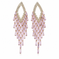💎 50% DE RÉDUCTION! ✨ Boucles d'oreilles zircon – Goutte à pompons & éclat élégant ✨