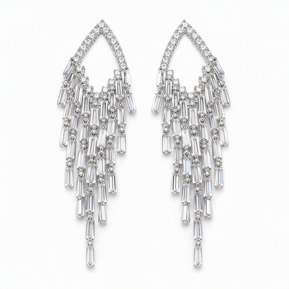 💎 50% DE RÉDUCTION! ✨ Boucles d'oreilles zircon – Goutte à pompons & éclat élégant ✨