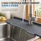 🚰 50% DE RÉDUCTION! 🍳 Tapis anti‑éclaboussures robinet – Silicone alimentaire & égouttage incliné ✨