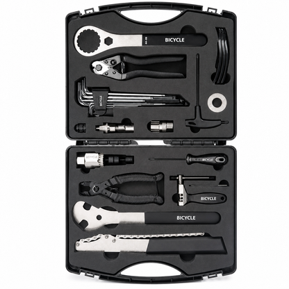 🚲 50% DE RÉDUCTION! 🧰 Kit de réparation vélo – Avec boîte de rangement ✨