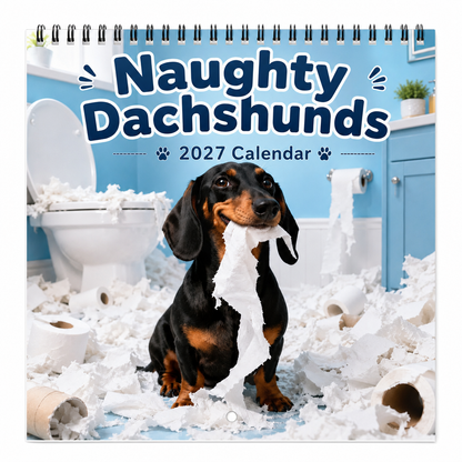 🐶 50% DE RÉDUCTION! 🗓️ Calendrier Teckels Coquins – Mignon & mural ✨
