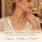 💝 50% DE RÉDUCTION! ✨ Parure 4 bijoux cœur – Collier, bracelet, bague & boucles, finition dorée ✨