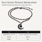 🌙 50% DE RÉDUCTION! 🖤 Collier gothique – Perles cristal & pendentif lune ajourée ✨