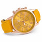 ⌚ 50% DE RÉDUCTION! ✨ Montre femme quartz – Bracelet cuir, 3 compteurs & chiffres romains ✨