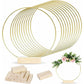 🌸 50% DE RÉDUCTION! ✨ Cercle décoratif doré – Support en bois & élégant ✨
