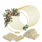🌸 50% DE RÉDUCTION! ✨ Cercle décoratif doré – Support en bois & élégant ✨