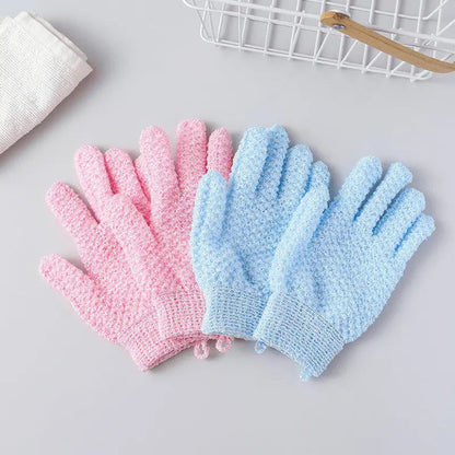 🧤 50% DE RÉDUCTION! 🛁 Gants de bain exfoliants – Cinq doigts & doux pour la peau ✨