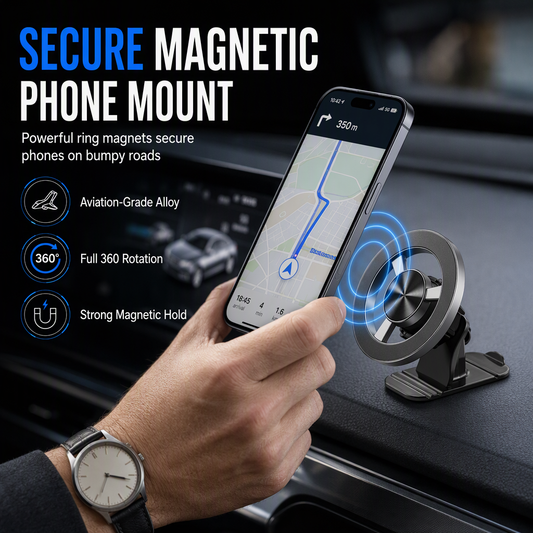 🚗 50% DE RÉDUCTION! 🧲 Support téléphone magnétique – Tableau de bord & forte adhérence ✨