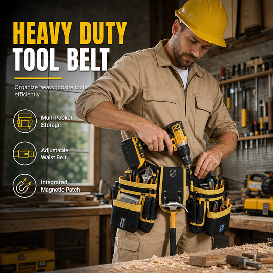 👷 50% DE RÉDUCTION! 🛠️ Sacoche outil réglable – Multiples poches & pratique ✨