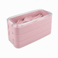 🍱 50% DE RÉDUCTION! 🍴 Boîte bento 3 étages – Avec set de couverts & pratique ✨