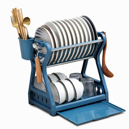 🍽️ 50% DE RÉDUCTION! 🧺 Égouttoir multi-niveaux – Structure acier & rangement vaisselle ✨