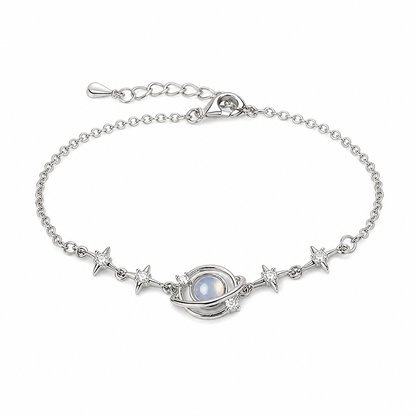 💫 50% DE RÉDUCTION! 💎 Bijou planète & étoile en argent 925 – Élégant & cadeau idéal ✨