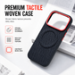 📱 50% DE RÉDUCTION! 🧲 Coque tissée magnétique – Finition dorée & protection élégante ✨