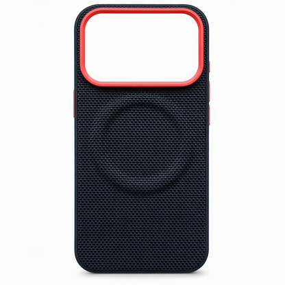 📱 50% DE RÉDUCTION! 🧲 Coque tissée magnétique – Finition dorée & protection élégante ✨