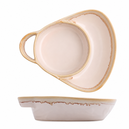 🍽️ 50% DE RÉDUCTION! 🏺 Plat compartimenté rétro en céramique – Avec poignée & design vintage ✨