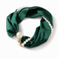 📿 50% de Réduction 🧣 Collier Foulard à Perles – Élégance Intemporelle, Nœud Ajustable & Bijou Sans Piercing 🤍
