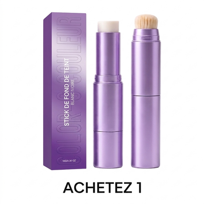 💄 50% DE RÉDUCTION! ✨ Fond de teint stick 2-en-1 – Haute couvrance & pinceau inclus ✨