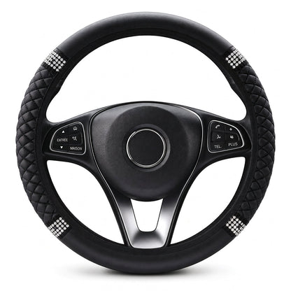 🚗 50% DE RÉDUCTION! ✨ Housse de volant en strass – Scintillante & luxueuse ✨