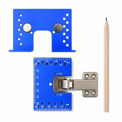 🔧 50% DE RÉDUCTION! 🧲 Gabarit magnétique de pose de charnières – Aluminium & fixation rapide ✨