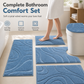 🛁 50% DE RÉDUCTION! ✨ Set de 5 tapis de bain velours – Antidérapants, absorbants & faciles à nettoyer ✨