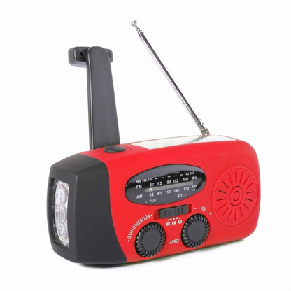 ⚡ 50% DE RÉDUCTION! 📻 Radio d'urgence solaire – Manivelle, LED & AM/FM/WB pour camping ✨