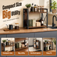 🧺 50% DE RÉDUCTION! ✨ Organisateur 2 niveaux – Bois & fer, gain de place cuisine & salle de bain ✨