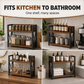 🧺 50% DE RÉDUCTION! ✨ Organisateur 2 niveaux – Bois & fer, gain de place cuisine & salle de bain ✨