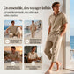 👔 50% DE RÉDUCTION 🌿 Ensemble chemise & pantalon décontracté en lin – Léger, respirant & coupe relaxe – Parfait pour l’été, les vacances ou le bureau – look naturel et sans effort 👖✨☀️