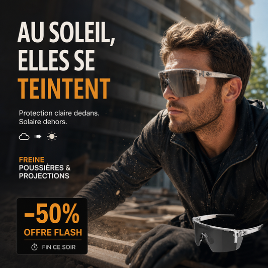 🕶️ 50% DE RÉDUCTION! 🏍️ Lunettes de Protection Jour & Nuit – Verres photochromiques, polarisés & UV400 – Style aviateur vintage pour conduite et sport ✨