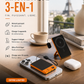 🔋 50% DE RÉDUCTION ✨ Chargeur portable magnétique 3 en 1 – Sans fil & support intégré – Ultra-fin, idéal pour iPhone, montre ou écouteurs – recharge rapide et nomade 📱⌚🎧✨
