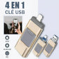 💾 50% de réduction! ⚡️ Clé USB Flash 4-en-1 Haute Vitesse – Compacte, Plug-and-Play & Grande Capacité 📂